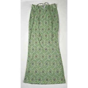 Princess Polly Paisley Halter Bodycon Midi Dress Green Y2K Style Size 2